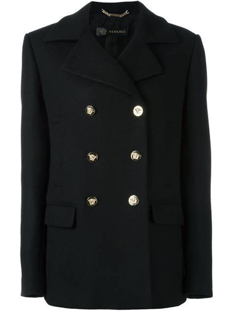 versace collection peacoat|Versace coats for women.